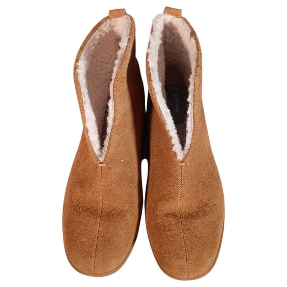 Everlane Boots Womens 6 ReNew Slipper Faux Fur Ankle Round Toe Winter - Picture 5 of 12